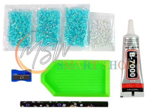 Zestaw Kreatywny Renifer DIY Diamenty Kryształki Niebieski Zestaw Kreatywny Renifer DIY Diamenty Kryształki Niebieski
