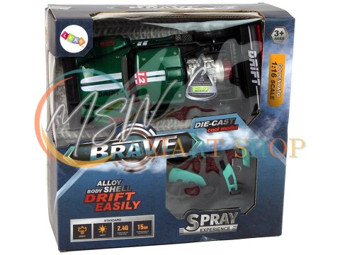 Auto Zdalnie Sterowane Sportowe R/C 1:16 Zielone Para Wodna Auto Zdalnie Sterowane Sportowe R/C 1:16 Zielone Para Wodna