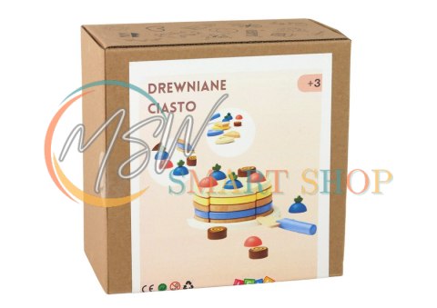 Drewniane Ciasto Tort Kawałki 8 ele.
