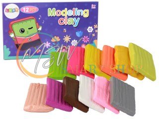 Modelina 12 Kolorów Pastelowe Żywe Kolory Mix Zestaw