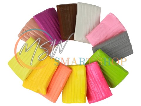 Modelina 12 Kolorów Pastelowe Żywe Kolory Mix Zestaw Modelina 12 Kolorów Pastelowe Żywe Kolory Mix Zestaw