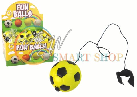 Piłka Nożna PU Na Gumce Jojo Do Odbijania 6 cm Żółta Piłka Nożna PU Na Gumce Jojo Do Odbijania 6 cm Żółta