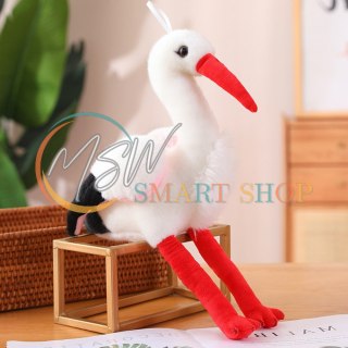 Pluszowy Bocian Ptak Pluszak Maskotka Przytulanka 37cm