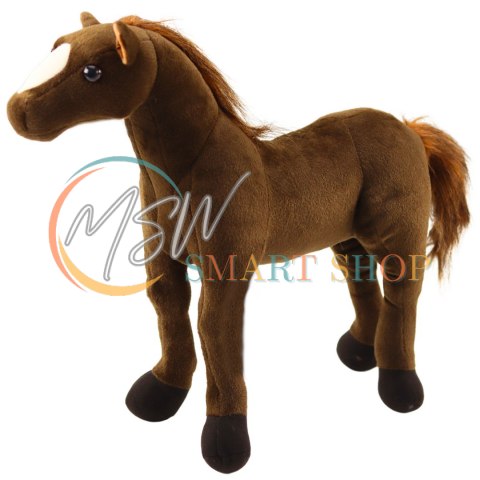 Pluszowy Koń Pluszak Maskotka Przytulanka Ciemnobrązowy 40cm x 37cm Pluszowy Koń Pluszak Maskotka Przytulanka Ciemnobrązowy 40cm x 37cm