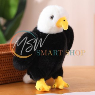 Pluszowy Orzeł Ptak Pluszak Maskotka Przytulanka Czarno Biały 25cm