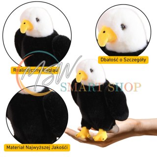 Pluszowy Orzeł Ptak Pluszak Maskotka Przytulanka Czarno Biały 25cm