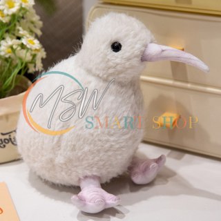 Pluszowy Ptak Kiwi Pluszak Maskotka Przytulanka Biały 17cm