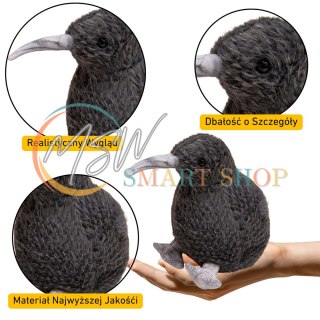 Pluszowy Ptak Kiwi Pluszak Maskotka Przytulanka Czarny 17cm
