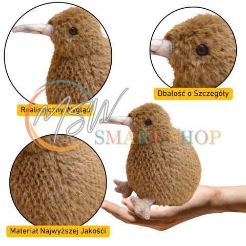 Pluszowy Ptak Kiwi Pluszak Maskotka Przytulanka Jasnobrązowy 17cm Pluszowy Ptak Kiwi Pluszak Maskotka Przytulanka Jasnobrązowy 17cm