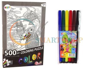 Puzzle Do Kolorowania 500 Elementów Ryby Ocean