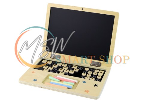 Tablica Drewniana Laptop Kreda Tablica Drewniana Laptop Kreda