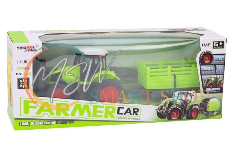 Traktor Zdalnie Sterowany RC Z Przyczepą 1:16 Zielony Traktor Zdalnie Sterowany RC Z Przyczepą 1:16 Zielony