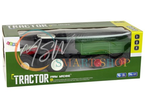 Traktor Zdalnie Sterowany z Przyczepą 1:24 Czerwony Zielony Traktor Zdalnie Sterowany z Przyczepą 1:24 Czerwony Zielony