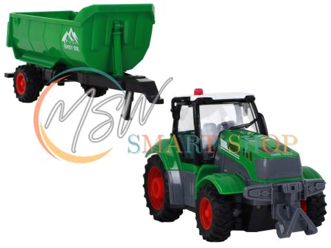 Zdalnie Sterowany Ciągnik Traktor R/C z Przyczepą 1:24 Światła Zielony Zdalnie Sterowany Ciągnik Traktor R/C z Przyczepą 1:24 Światła Zielony