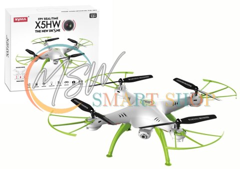 Zdalnie Sterowany Dron X5HW Biało-Zielony Zdalnie Sterowany Dron X5HW Biało-Zielony