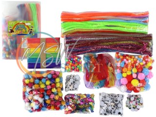 Zestaw Artystyczny Kreatywny Plastyczny W Torebce DIY +1200 El