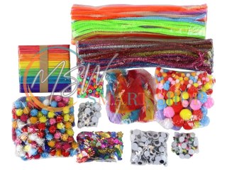 Zestaw Artystyczny Kreatywny Plastyczny W Torebce DIY +1200 El