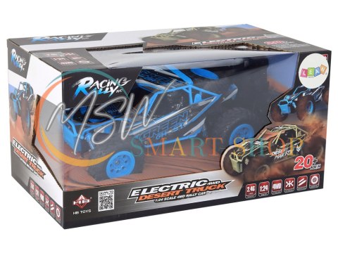 Autko Terenowe Zdalnie Sterowane R/C 1:24 Niebieskie