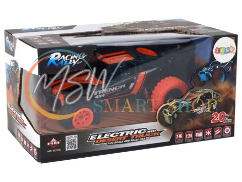 Autko Terenowe Zdalnie Sterowane R/C 1:24 Pomarańczowe