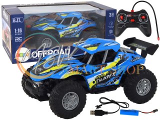 Auto 1:16 Zdalnie Sterowane Off-Road Samochód Terenowy RC Niebieski
