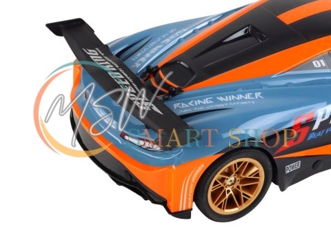 Duże Auto Sportowe Zdalnie Sterowane 1:10 Pomarańczowe Duże Auto Sportowe Zdalnie Sterowane 1:10 Pomarańczowe