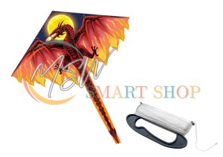 Duży Latawiec Smok Czerwony Długi Ogon 170cm x 130cm