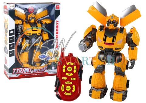 Duży Robot Zdalnie Sterowany R/C Żółty Dźwięk Światła Duży Robot Zdalnie Sterowany R/C Żółty Dźwięk Światła