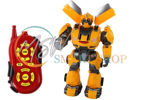 Duży Robot Zdalnie Sterowany R/C Żółty Dźwięk Światła Duży Robot Zdalnie Sterowany R/C Żółty Dźwięk Światła