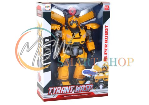 Duży Robot Zdalnie Sterowany R/C Żółty Dźwięk Światła Duży Robot Zdalnie Sterowany R/C Żółty Dźwięk Światła