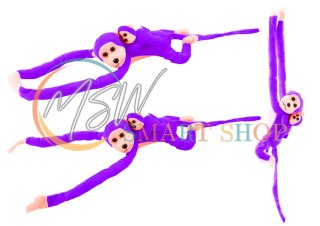 Maskotka Pluszowa Małpka z Dzieckiem Fioletowa 70 cm
