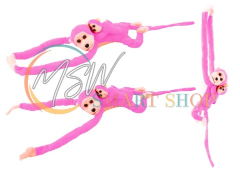 Maskotka Pluszowa Małpka z Dzieckiem Różowa 70 cm Maskotka Pluszowa Małpka z Dzieckiem Różowa 70 cm