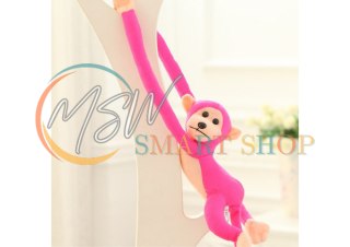 Maskotka Pluszowa Małpka z Dźwiękiem Ciemno Różowa 60 cm