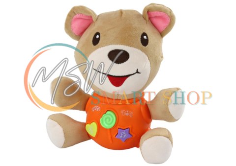 Pluszowy Miś Interaktywny Pluszak Pomarańczowy Grający 23 cm Pluszowy Miś Interaktywny Pluszak Pomarańczowy Grający 23 cm