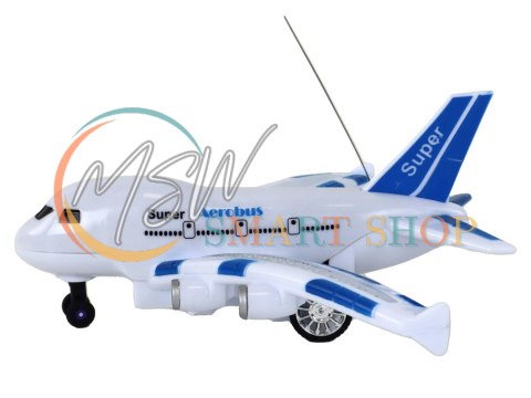 Samolot RC Zdalnie Sterowany Biały Aerobus Pilot Światła Dźwięki Samolot RC Zdalnie Sterowany Biały Aerobus Pilot Światła Dźwięki