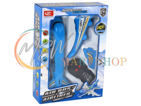 Samolot Zdalnie Sterowany R/C Światła Niebieski DIY Samolot Zdalnie Sterowany R/C Światła Niebieski DIY