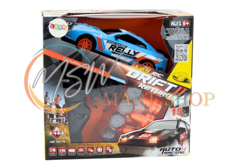 Autko Sportowe Zdalnie Sterowane R/C 1:24 Niebieski Wymienne Koła Autko Sportowe Zdalnie Sterowane R/C 1:24 Niebieski Wymienne Koła
