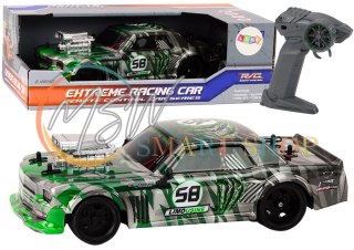 Autko Zdalnie Sterowane RC 1:16 Gumowe Koła Drift Zielone