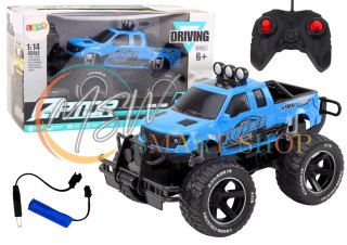 Auto Terenowe RC 1:14 Niebieskie Na Pilota Gumowe Koła
