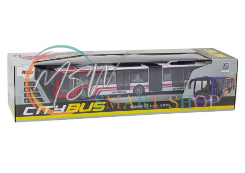 Autobus Miejski Zdalnie Sterowany RC Czerwono-Biały Autobus Miejski Zdalnie Sterowany RC Czerwono-Biały
