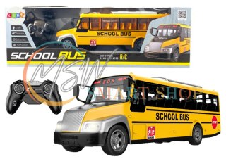 Autobus Szkolny Zdalnie Sterowany RC Światła Żółty