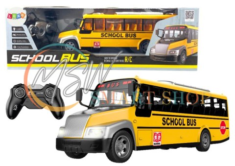 Autobus Szkolny Zdalnie Sterowany RC Światła Żółty Autobus Szkolny Zdalnie Sterowany RC Światła Żółty