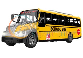 Autobus Szkolny Zdalnie Sterowany RC Światła Żółty