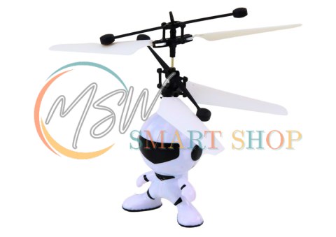 Latający Astronauta Sterowany Ręką Dron Helikopter Biały Latający Astronauta Sterowany Ręką Dron Helikopter Biały