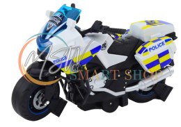 Motocykl Do Skręcania Policyjny DIY Światła Dźwięki Biały