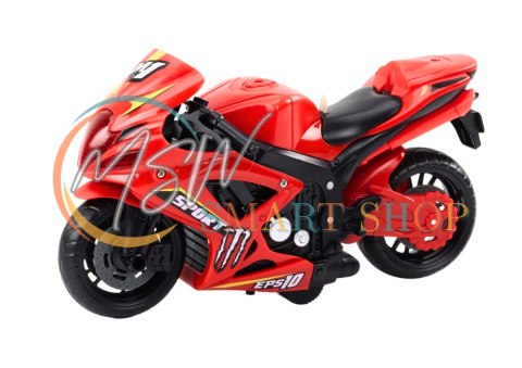 Motocykl Sportowy Napęd Frykcyjny Światło i Dźwięk 2 Kolory Motocykl Sportowy Napęd Frykcyjny Światło i Dźwięk 2 Kolory