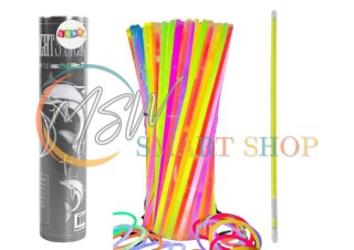 Opaski Fluorescencyjne 100 Sztuk Wiele Kolorów Świecące W Ciemności