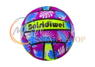 Piłka Gumowa Jaskrawa Liście Fioletowa 24 Cm