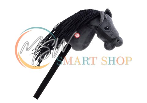 Pluszowa Głowa Konia Na Kiju Hobby Horse Koń Długowłosy Czarny Dźwięki Pluszowa Głowa Konia Na Kiju Hobby Horse Koń Długowłosy Czarny Dźwięki