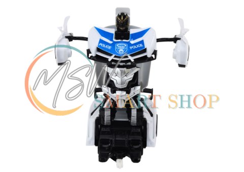 Samochód R/C Policyjny 2w1 Auto Robot Dźwięki Światła Samochód R/C Policyjny 2w1 Auto Robot Dźwięki Światła