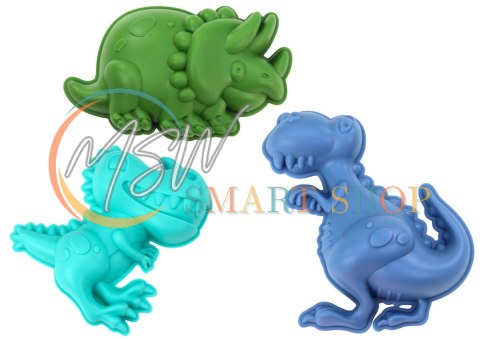 Zestaw Do Piasku Dinozaury Wiaderko Jajo Grabki Łopatka Foremki Zestaw Do Piasku Dinozaury Wiaderko Jajo Grabki Łopatka Foremki